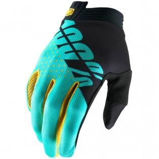 Мотоперчатки 100% ITrack Glove Black/Aqua Мотоперчатки 100% ITrack Glove Black/Aqua