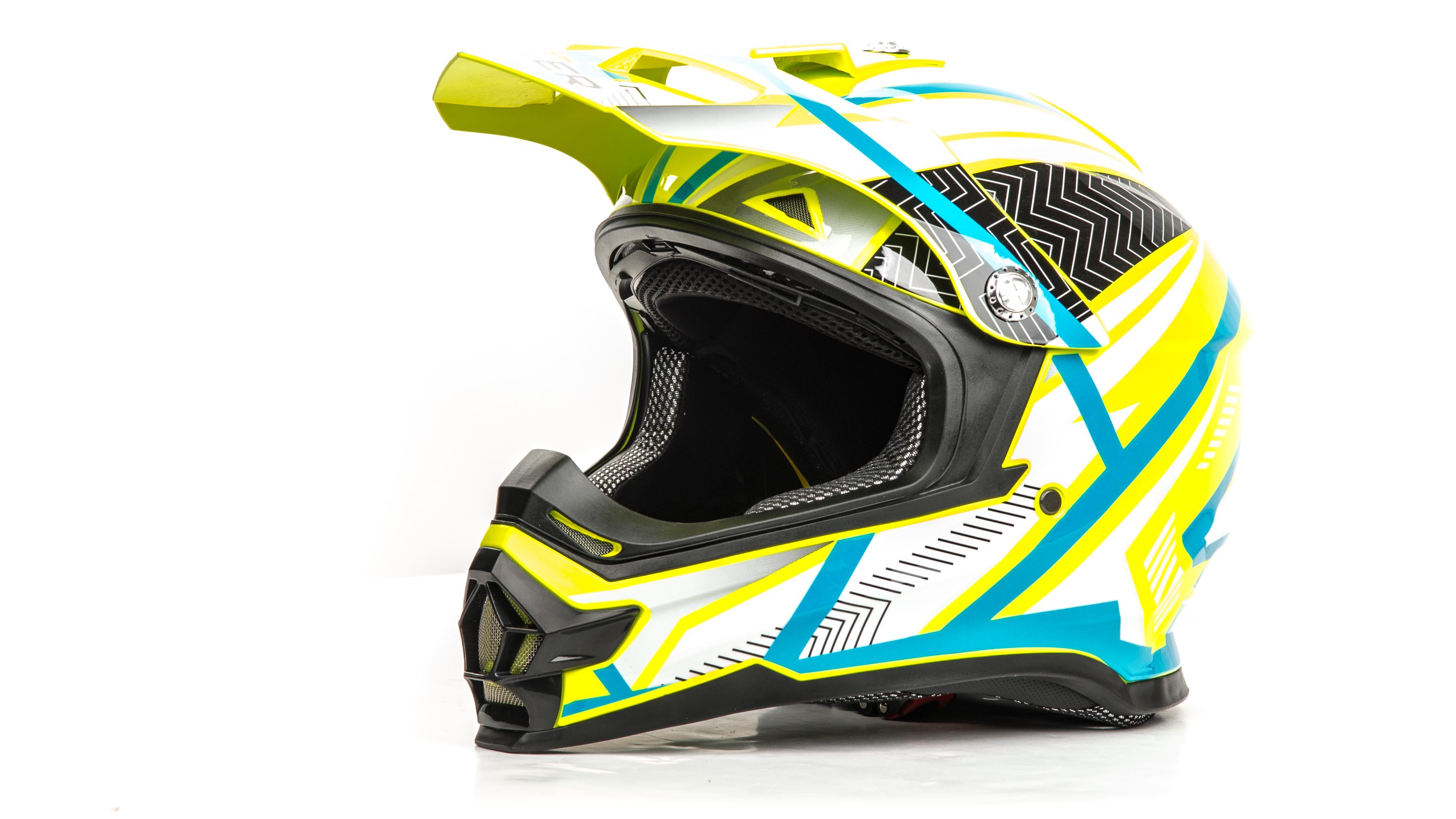 Шлем кроссовый HIZER B6196 yellow