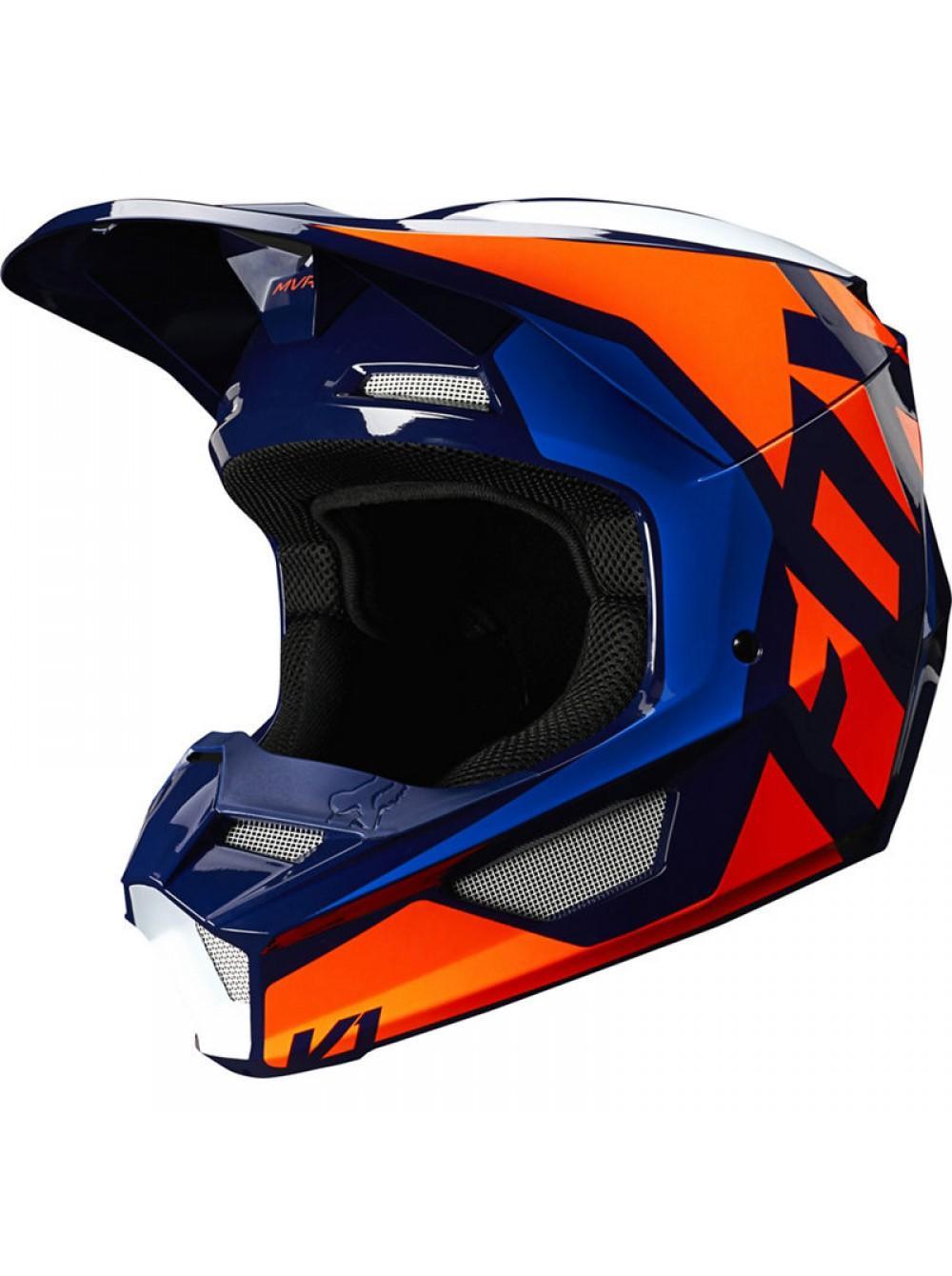 Мотошлем Fox V1 Prix Lovl SE Helmet Orange/Blue