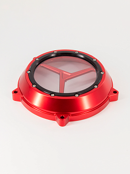 Крышка сцепления ZS177MM CNC прозрачная красная (NC250/NC300/NC450)